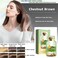 30ML 20 Packs Botanical Bubble Hair Dye Shampoo - Chestnut Brown &amp; Natural Black for Grey Hair Coverage