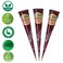100% Natural Ready to Use Henna Paste Hair Color Hair Dye Cones Reddish Brown Color (Dark Brown, 6 Pack)