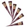 100% Natural Ready to Use Henna Paste Hair Color Hair Dye Cones Reddish Brown Color (Dark Brown, 6 Pack)