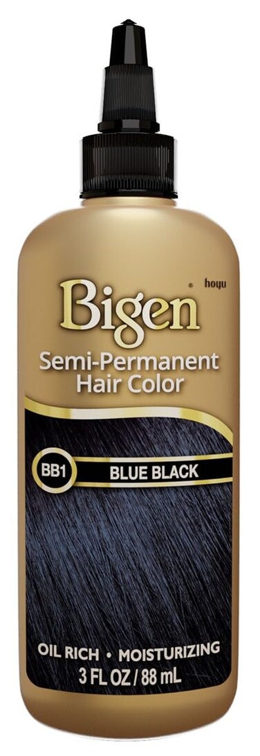 Bigen Semi-Permanent Haircolor #Bb1 Blue Black 3 Ounce (88ml) (6 Pack)