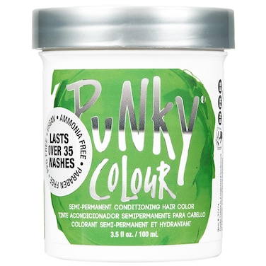 Punky Spring Green Semi Permanent Conditioning Hair Color, 3.5oz