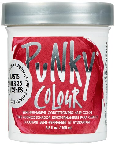 Punky Cherry on Top Semi Permanent Conditioning Hair Color, Vegan, PPD and Paraben Free, lasts up to 35 washes, 3.5oz