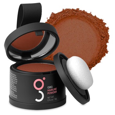 GBG Hairline Powder, Auburn - 48-Hour Coverage Root Touch Up Powder for Bald Spots, Instant Hair Loss Concealer &amp; Brightening Highlights - Hair Fillers for Thinning Hair for Women &amp; Men, 4g