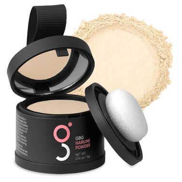 GBG Hairline Powder, Medium Blonde - 48-Hour Coverage Root Touch Up Powder for Bald Spots, Instant Hair Loss Concealer &amp; Brightening Highlights - Hair Fillers for Thinning Hair for Women &amp; Men, 4g