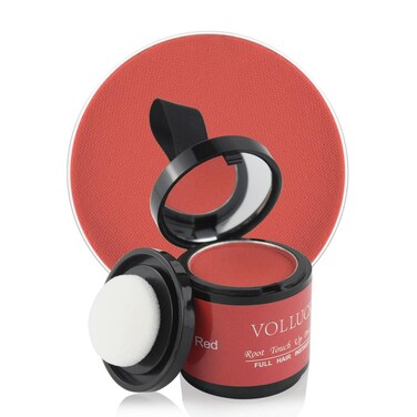 Hairline Powder for Women Men, VOLLUCK Root Touch Up Hair Powder Root Cover Up Hair Color Powder 0.35 Ounce, Hair Shadow Powder Cover Your Root Concealer, Bald Spots, Eyebrows, Red