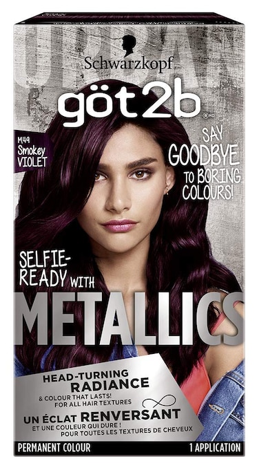 Schwarzkopf Got2b Metallics Permanent Hair Color, M49 Smoky Violet