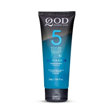 QOD BARBER SHOP MODELING HAIR GEL 200G - 7.05fl oz/CONDITIONING GEL 5 / SUPER HOLD/WET EFFEC/COMBINES THE CONTROL OF HAIR POMADE WITH THE STRONG HOLD OF GEL