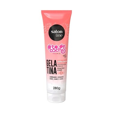 Salon Line - Linha #ToDeCacho - Gelatina Fixacao Forte Estilizacao 280 Gr - (#ImWithCurls - Strong Fixation Gelatin Net 9.87 Oz)