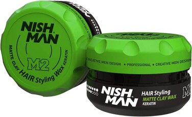 nishman Hair Styling Series (Matte Clay Wax Keratin M2, 100ml)