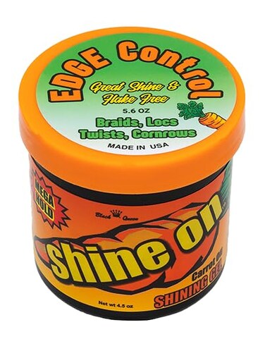 Black Queen Carrot Oil Edge Control Gel &ndash; Mega Hold, Flake-Free for 4C Edges &ndash; Unscented, 5.6 oz (1.1 oz Bonus) Made in USA