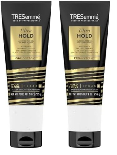 TRESemm&eacute; Hair Gel Ultra Hold No Crunch 24H Frizz Control Alcohol-Free 9 oz (Pack of 2)