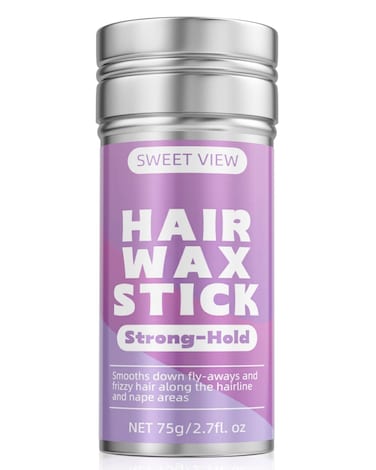 Hair Wax Stick, Flexible Hold Slick Back Hair Stick Anti-Frizz and Smooth Flyaways 2.7oz