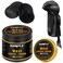 Natural Wave Pomade for Men Strong Hold, Easy Wash 360 Training Hair Cream, Grease Promotes Layered Waves, Moisture, Control and Silky Shine (with Travel Size)