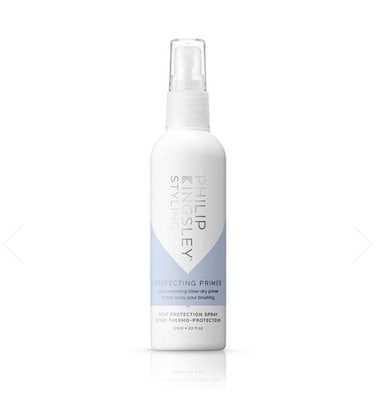 PHILIP KINGSLEY  Perfecting Primer Heat Protection Spray For Hair   Anti-Frizz Style Extending Primer with Invisible Hold   Protects Hair, Holds Style and Adds Volume and Shine   4.22oz