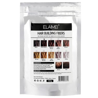 Hair Fibers Spray Refill Powder 100 Grams,Black,Thinning Fine Hair Loss Concealer,Undetected &amp; Unscented,Refill Exsiting Shaker Bottle