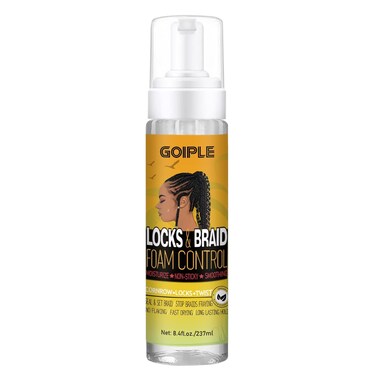 Braid Foam for Braids, Twists, Locs - No Flake Extra Hold &amp; High Shine - Lightweight Mousse Moisturizes &amp; Styles Hair - 8fl oz