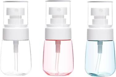 3 Pieces Spray Bottle 1oz Hairspray Bottle Fine Mist Spray Bottle Travel Spray Bottle Fine Mist Hair Spray Bottle Airless Makeup Face Spray Bottle Refillable Travel Container, Multicolor