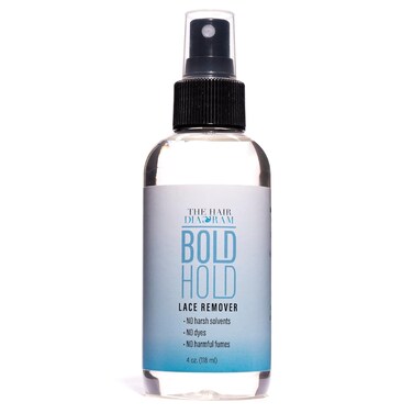 The Hair Diagram - Bold Hold Lace Remover - Bond Release Spray - Residue Removal Solution For Wigs, Extensions, &amp; Hair Systems - Tape &amp; Lace Glue Remover - NO Harsh Solvents, Dyes, Harmful Fumes - 4oz