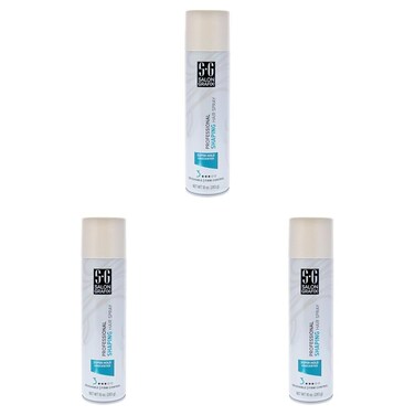 Salon Grafix Shaping Hair Spray Super Hold - Flexible and Brushable - Hairspray for Women and Men - Professional Quality Results - Unscented - 10 oz (Pack of 3)