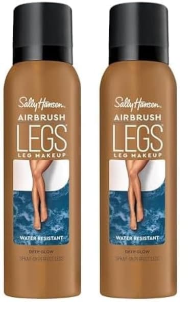 Sally Hansen Airbrush Legs, Leg Spray-On Makeup, Deep Glow 4.4 Oz (Pack of 2)