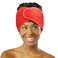 DONNA Deluxe Foam Mesh Wrap   Olive &amp; Vitamin E Treated Headband for Curly Hair Care, Face Wash &amp; Makeup   1PC, RED COLOR
