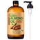 Yoken Sweet Almond Oil 32 fl oz 100% Pure Cold Pressed Glass Bottle Sweet Almond Oil for Skin, Hair, Almond Oil for Hair Moisturier, Smooth and Soft Skin, Carrier Oil for DIY, Massage