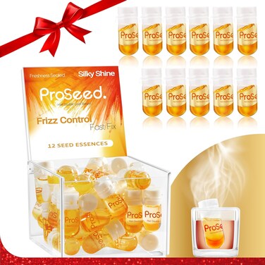 Proseed Hair Oil Capsules, 3-in-1 Hair Vitamins: Hot Oil Treatment &amp; Leave-in Serum &amp;Perfume Oil for Frizzy, Dry, Damaged Hair, with Moroccan, Avocado, Coconut Oil, Vitamin C, E, B5 &amp; Biotin (40 Caps)