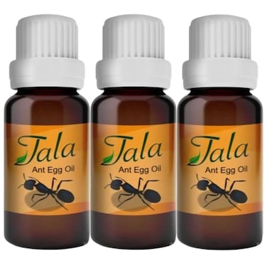 Tala Natural Hair Reducing Oil, Ant Egg Oil, FOR EXTERNAL USE, 20ml-Pack of 3, Clear