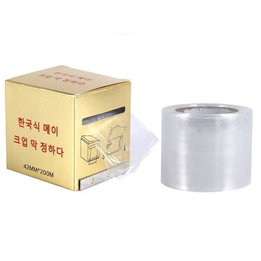 2 Packs of Disposable Eyebrow Tattoo Plastic Wrap Preservative Film Eyebrow Lips Permanent Make Up Supplies Wrap Cover Tape Roll