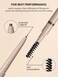 SHEGLAM Insta-Fill Eyebrow Pencil Long Lasting Non-Sticky Sweatproof Matte Eye Brow Pen Makeup-Dark brown
