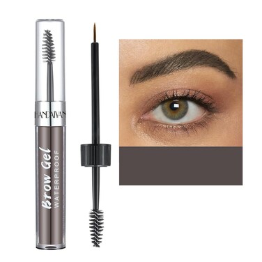Eyebrow Gel Waterproof Eyebrow Color Brow Shaping Gel Makeup Liquid Brows Styling (Dark Gray)