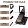 3 Colors Eyebrow Makeup Kit, Professional Brow Contour Palette, Waterproof Long-lasting Eyebrow Filler Powder with Mirror &amp; Brow Brush