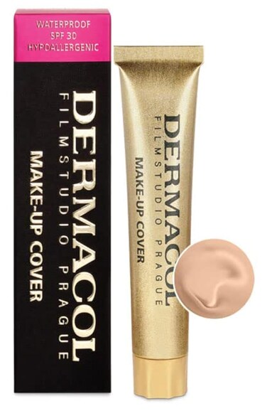 Dermacol - Full Coverage Foundation, Liquid Makeup Matte Foundation with SPF 30, Waterproof Foundation for Oily Skin, Acne, &amp; Under Eye Bags, Long-Lasting Makeup Products, 30g, Shade 207