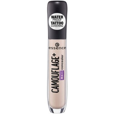 essence Camouflage+ Matte Concealer, Masking Pen, Waterproof, Covers Tattoos, No. 10 Light Pink, Nude, Matte, Vegan, Oil-Free, Waterproof (5 ml)