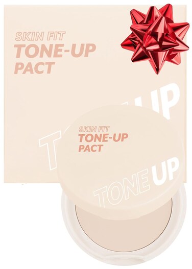 I'M MEME Compact - Skin Fit Tone Up Pact   FLawless Finish with Aqua Sebum, Soft &amp; Velvet Pressed Powder Compact, Smooth Pores &amp; Fine Lines, Korean Makeup, Translucent, Oily Skin, 0.35 Oz