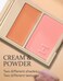 hince True Dimension Layering Cheek - Cream &amp; Pressed Powder 2 Different Shades &amp; Textures - Silky Seamless Long Lasting Blush Makeup - Muted Beige &amp; Elegant Rose Beige (1, NEW SYMPHONY, L002)