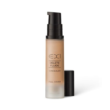 EX1 Cosmetics Delete Fluide Full Coverage Liquid Concealer Makeup Shade 6.0- Vegan, Oil free with Ultra-Blendable Formula for Seamless Finish