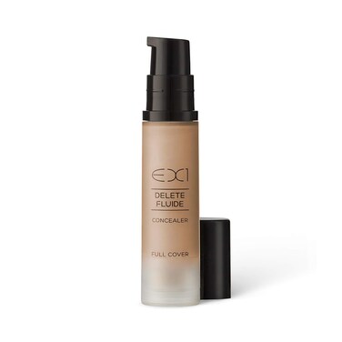EX1 Cosmetics Delete Fluide Full Coverage Liquid Concealer Makeup Shade 8.0- Vegan, Oil free with Ultra-Blendable Formula for Seamless Finish