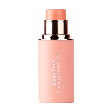 MCoBeauty Baby Face Multi-Use Cream Stick, Kitty Coral Pearl Shade, Silky Smooth, Buildable Blush for Eyes, Lips &amp; Cheeks, Vegan, Cruelty Free Cosmetics