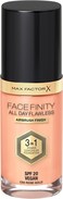 Max Factor Facefinity 3-in-1 All Day Flawless Liquid Foundation, SPF 20-64 Rose Gold, 30 ml