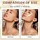 Body Shimmer Oil Body Luminizer Glow For Face,Moisturizing Smooth Shimmer Body Lotion Waterproof Liquid Highlighter Makeup with Makeup Brush-101 Rose Gold