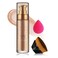 Body Shimmer Oil Body Luminizer Glow For Face,Moisturizing Smooth Shimmer Body Lotion Waterproof Liquid Highlighter Makeup with Makeup Brush-101 Rose Gold