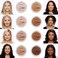 2 Pack PHOERA Matte Face Powder, Control Oil Brighten Skin Color Cover Blemish Makeup Face Setting Setting Powder Foundation。 (207-Sand)