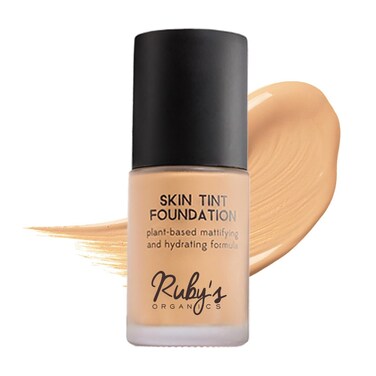 RUBY'S ORGANICS Liquid Foundation   Waterproof Full Coverage Long Lasting   Matte &amp; Poreless, Full Coverage Blendable Normal to Oily Skin   Paraben and Synthetic Free  Shade LM 01.8, 30ml