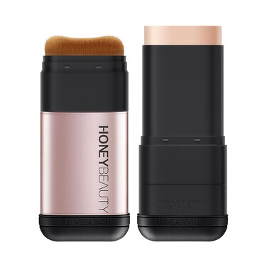 zeesea [Honey Beauty] Multi-Use Makeup Foundation Stick, Essence, Concealer, Face Creams, Foundation with Foundation Brushes, Long-lasting Smooth Skin Coverage, Natural Beige, 0.45oz (12.8g)