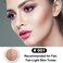 PHOERA Foundation, PHOERA Contour Palette,Shades with Highlighter &amp; Bronzer &amp; Blush,Up to 24 Hour Fresh Wear,PHOERA Concealer Primer Powder (101+102+ #001 Contour/Porcelain+ Nude+#001)
