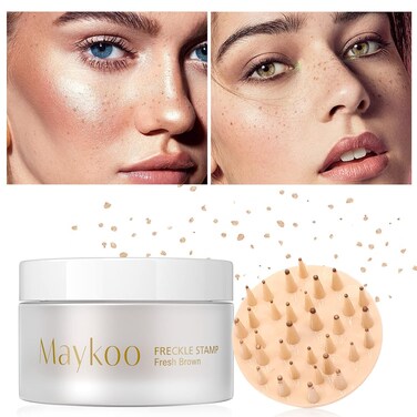 Freckle Cushion Natural Like Freckle Makeup Fake Freckles Pen Waterproof Long Lasting Quick Dry, Get Sun-kissed Stars Makeup Freckle in One Press, Fresh Brown, 15g