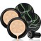 Air Cushion CC Cream Mushroom Head Foundation, Moisturizing BB Cream Makeup Long Lasting Matte Concealer (2 PCS Natural)