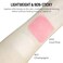 KYDA 2 Colors Liquid Blush and Highlighter, Natural Matte Face Blush High Glossy Liquid Illuminator, Silky Lightweight Blendable, Cool Pink &amp; Champagne