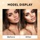 Polvo De Hadas Body Highlighter Powder, Face Brightening Shimmer Body Glitter Contour Patting Powder, Sparkling Blush Highlighter Powder for Face Eyes Body Glow Makeup, B# Golden Brown